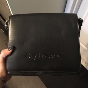 Vintage Black leather Guy Laroche bag